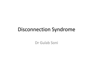 Disconnection Syndrome
Dr Gulab Soni
 