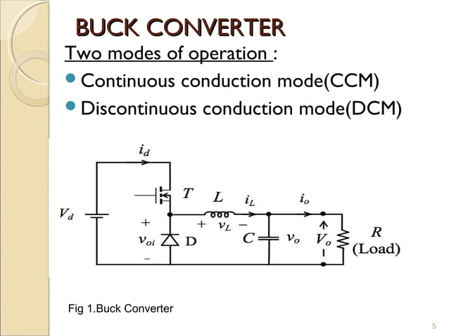 Continuous Conduction Mode And Discontinuous Conduction Mode Buck ...