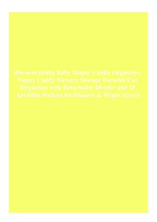 discount ilauke Baby Diaper Caddy Organizer, Nappy Caddy Nursery Storage
Portable Car Organizer with Detachable Divider an...