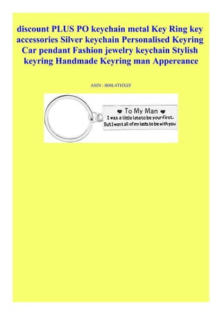 Download or read PLUS PO keychain metal Key Ring key accessories Silver keychain Personalised
Keyring Car pendant Fashion ...