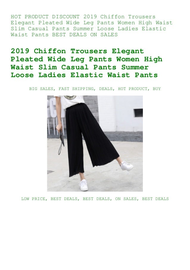 ladies elasticated waist summer trousers