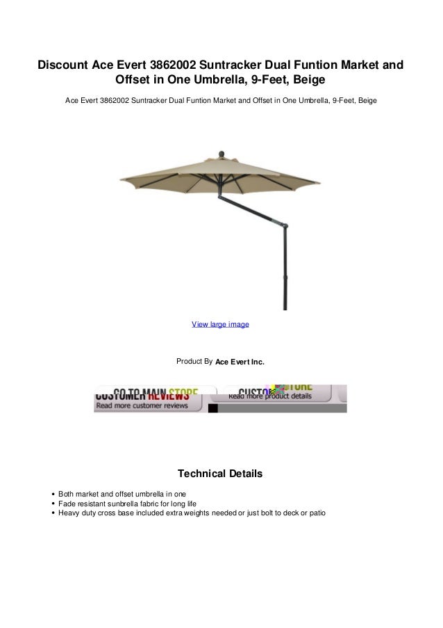 Discount Ace Evert 3862002 Suntracker Dual Funtion Market And Offset