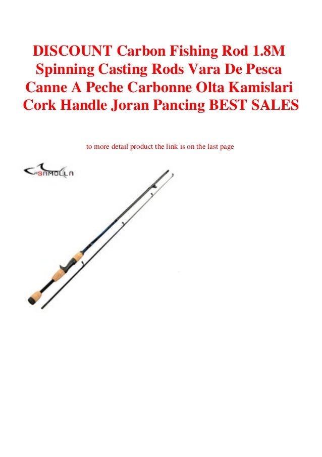 DISCOUNT Carbon Fishing Rod 1.8M Spinning Casting Rods Vara De Pesca