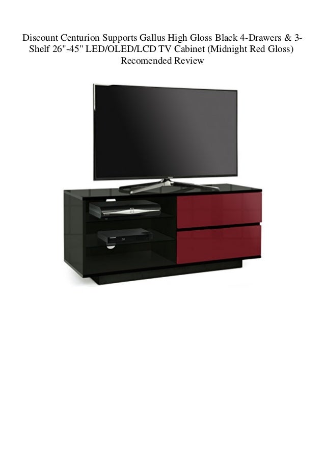Discount Centurion Supports Gallus High Gloss Black 4 Drawers 3 She