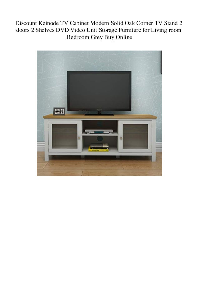 Discount Keinode Tv Cabinet Modern Solid Oak Corner Tv Stand 2 Doors