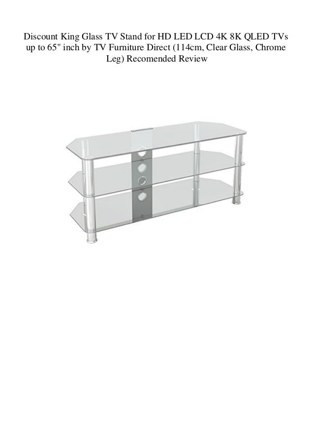 Discount King Glass TV Stand for HD LED LCD 4K 8K QLED TVs up to 65