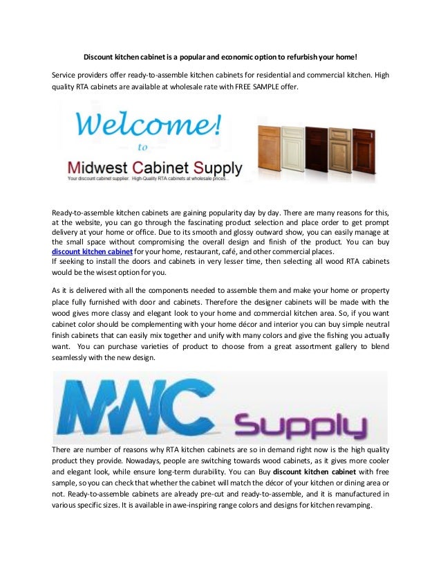 Discount kitchen cabinet is a popular and economic option to refurbis…