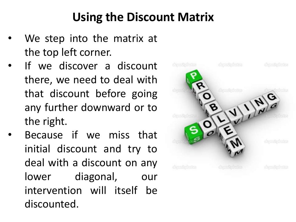 Discount matrix (Transactional analysis / TA is an integrative approa…