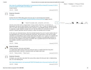 Discount rate to arrive at present value