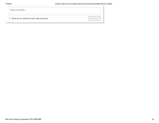 Discount rate to arrive at present value