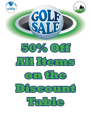 50% Off
All Items
on the
Discount
Table
 