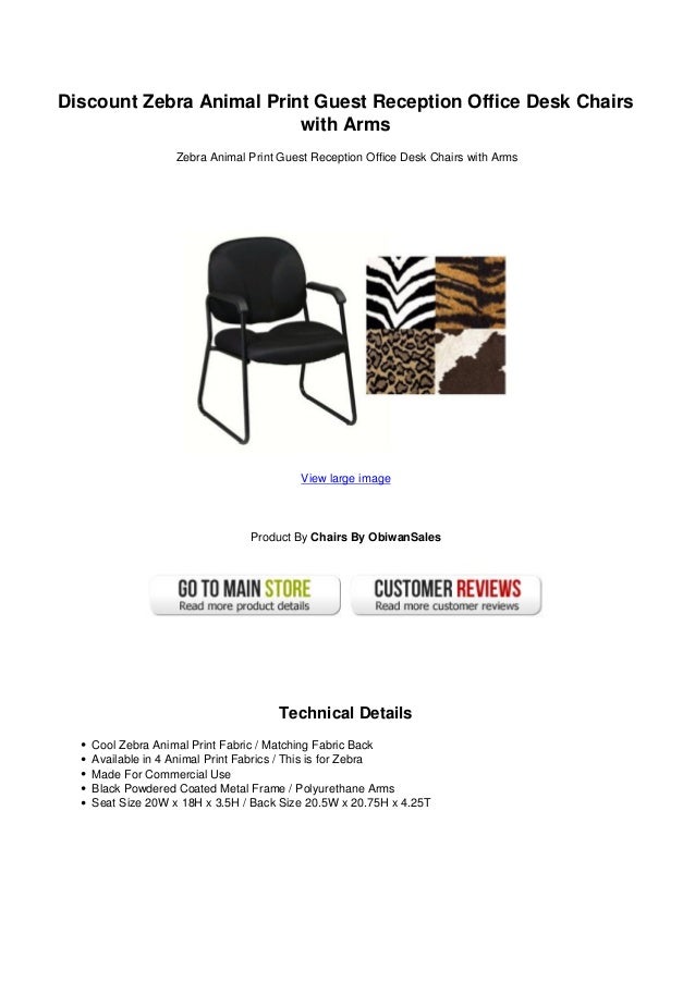 Discount Zebra Animal Print Guest Reception Office Desk Chairs With A