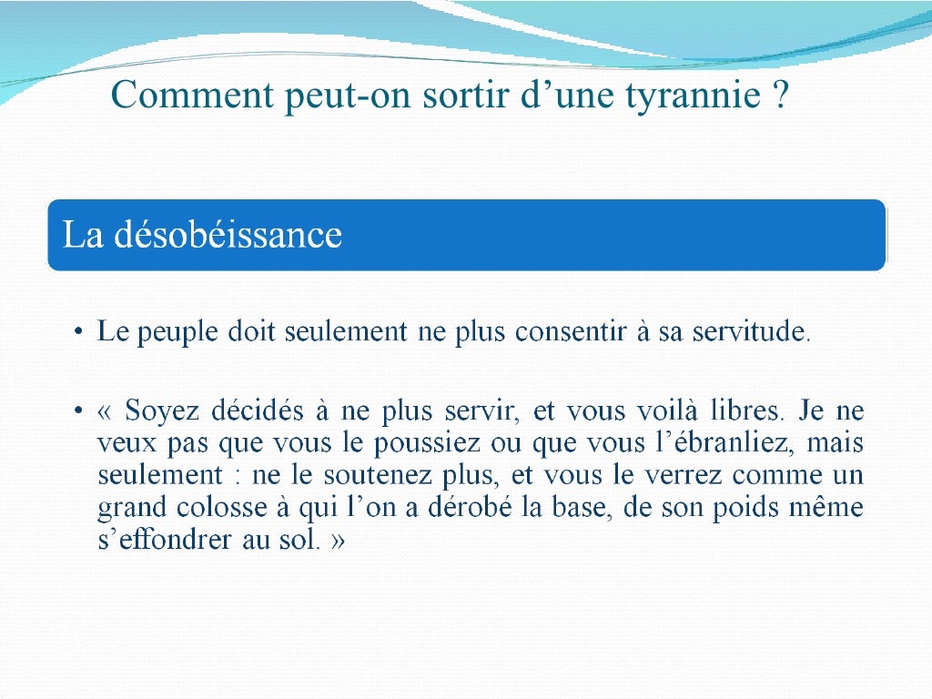 Analyse Linéaire Discours De La Servitude Volontaire