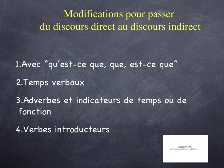 Qu Est Ce Qu Un Discours Indirect