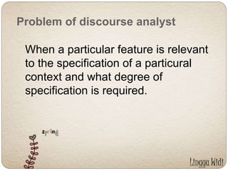 DISCOURSE The Role of Context in Interpretation | PPTX