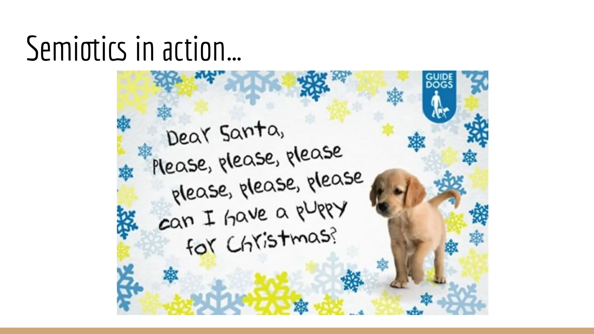 Semiotics in action… 