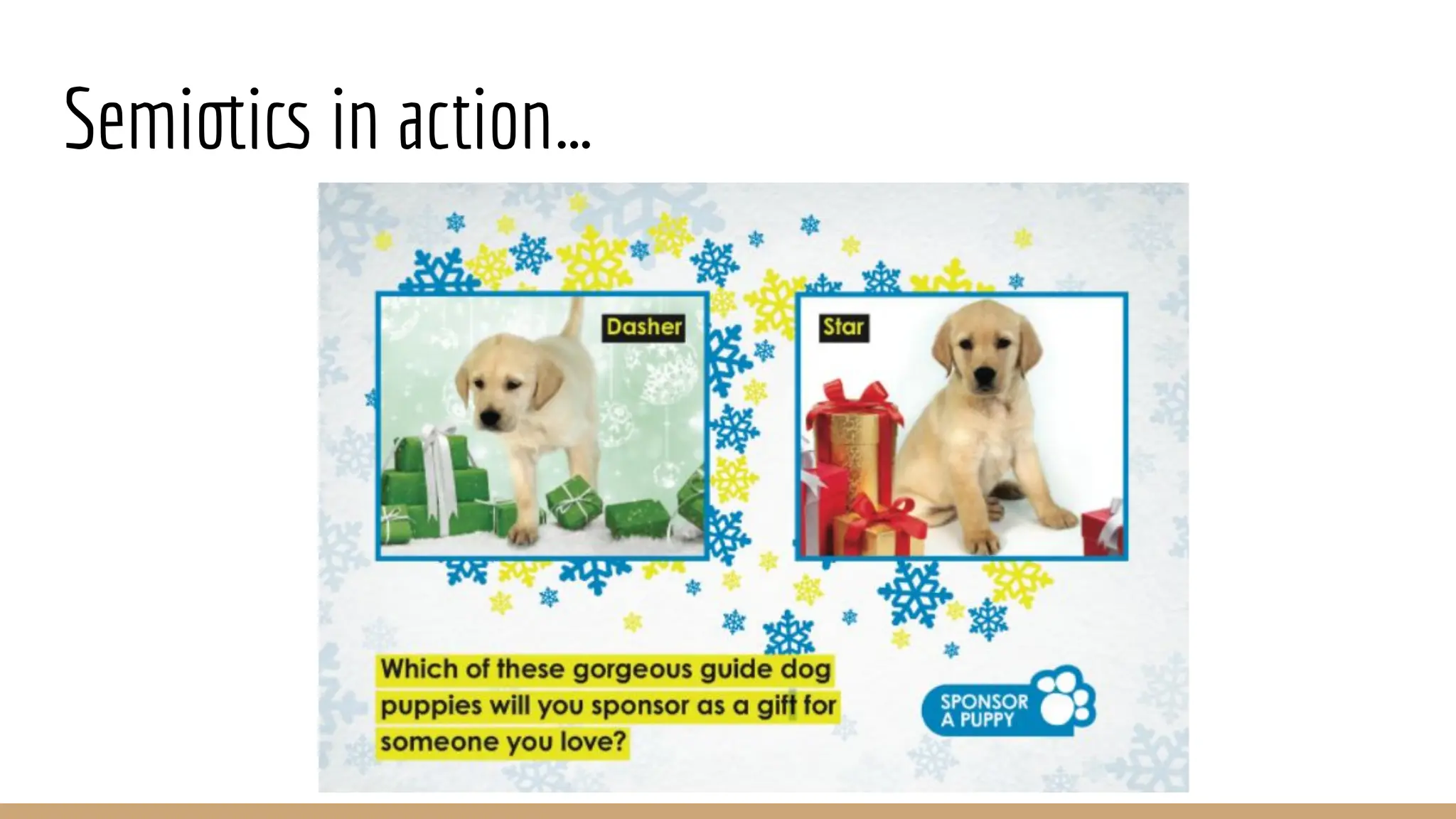 Semiotics in action… 