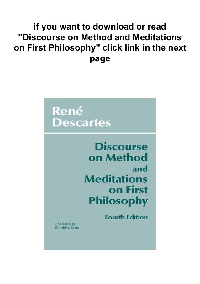 Discourse on Method and Meditations on First Philosophy Download [eBo…