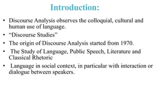 Discourse analysis | PPT