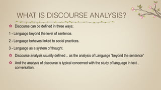 Discourse analysis | PDF