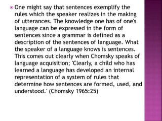 Discourse and the sentence