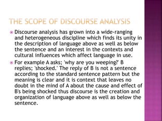 Discourse and the sentence