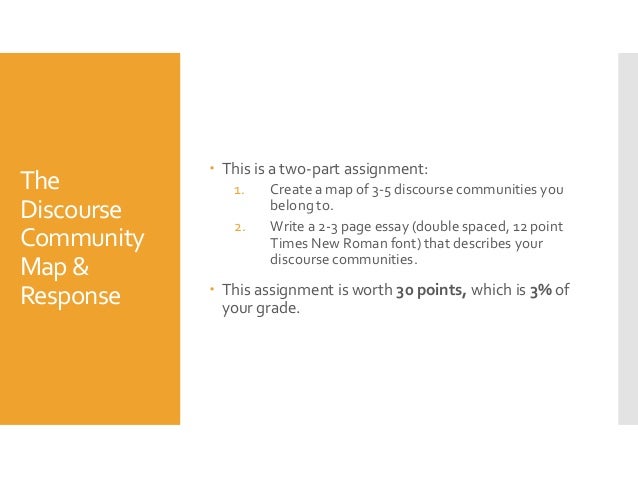 Discourse community essay