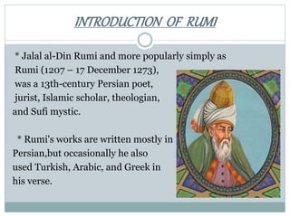 Maulana Rumi Discourses ( FIHI MA FIHI ) | PPTX
