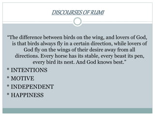Maulana Rumi Discourses FIHI MA FIHI PPT Maulana Rumi Discourses FIHI MA FIHI 6 320