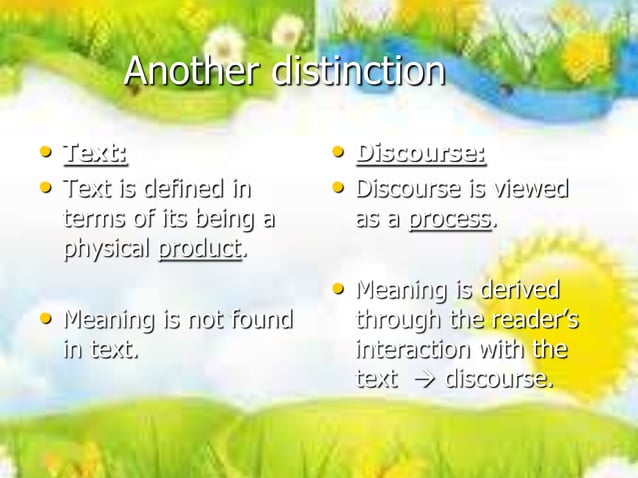 Discourse vs text | PPT