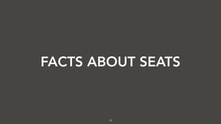 12
FACTS ABOUT SEATS
 
