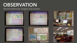 OBSERVATION
6
Get the preliminary imagine and situation
 