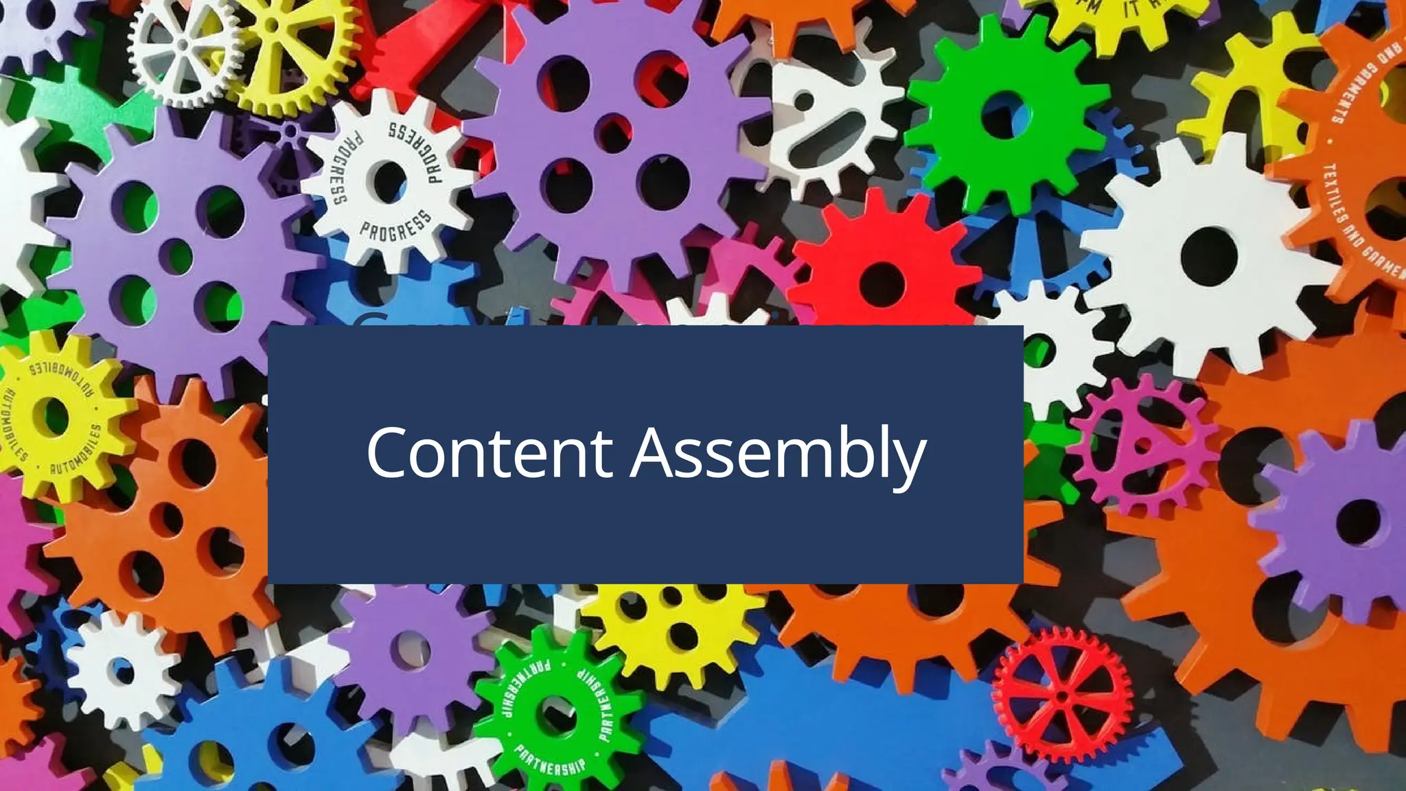  Content services
Content Assembly
 