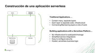 Traditional Applications….
• Contain many, separate layers
• Each layer is separate code, infrastructure
• Connecting/Main...