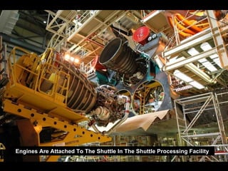Engines Are Attached To The Shuttle In The Shuttle Processing Facility 