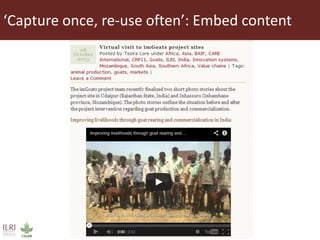  Using social media to enhance research discoverability: Experiences of the International Livestock Research Institute