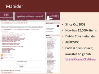  Using social media to enhance research discoverability: Experiences of the International Livestock Research Institute