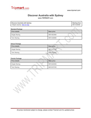 Discover Australia with Sydney