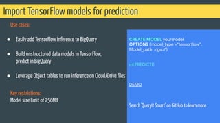 Discover BigQuery ML, build your own CREATE MODEL statement | PDF
