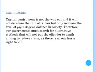 conclusion about death penalty