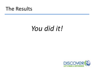 The Results

You did it!

 