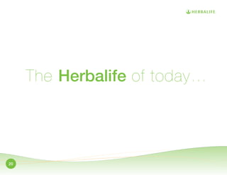 The Herbalife of today… 
20 
 