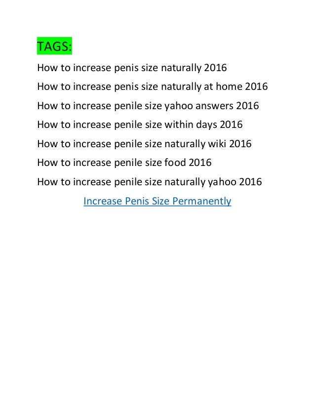 How To Increase The Size Of Your Penis Naturally 92