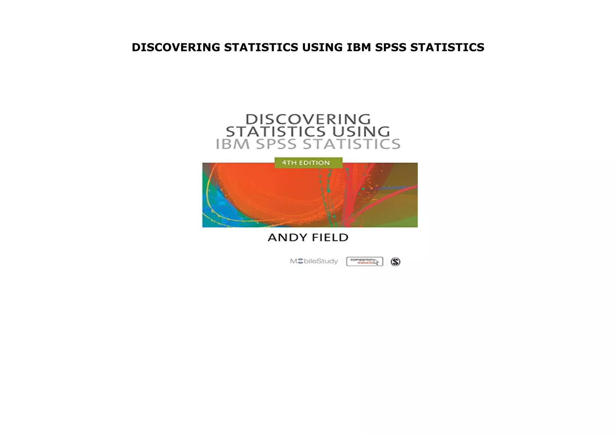 Discovering Statistics Using Ibm Spss