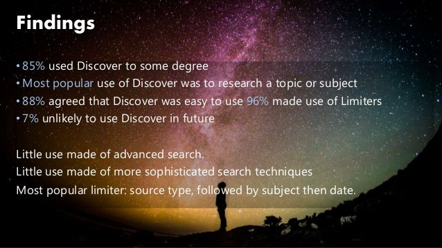 Discovering discovery
