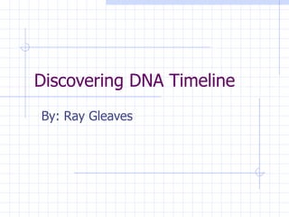 Discovering DNA Timeline By: Ray Gleaves 