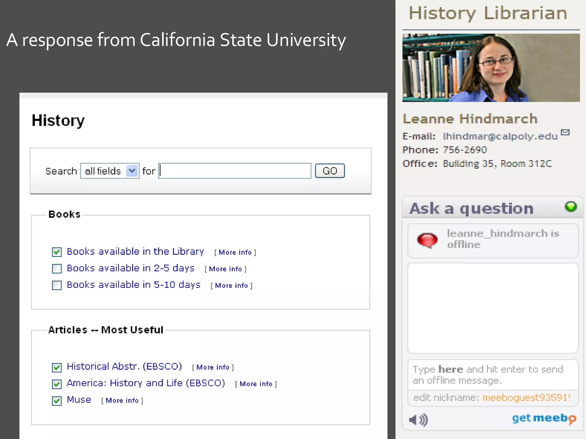 A response from California State University 