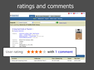 ratings and comments 
