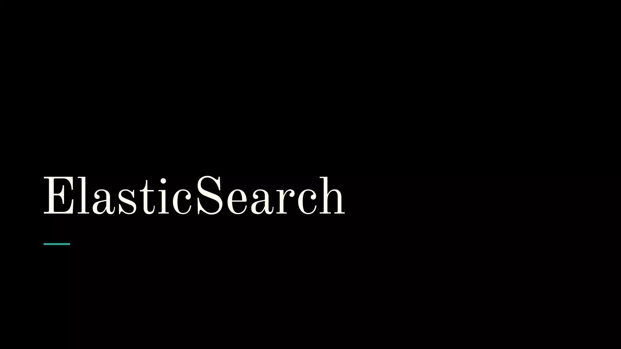 ElasticSearch 