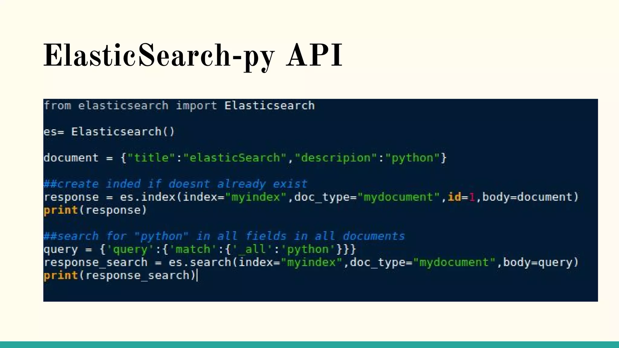 ElasticSearch-py API 